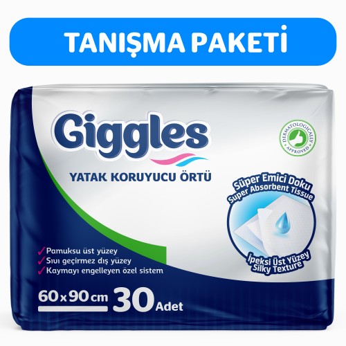 Giggles 60x90 Yatak Koruyucu Örtü 30 lu 1 Paket 30 Adet